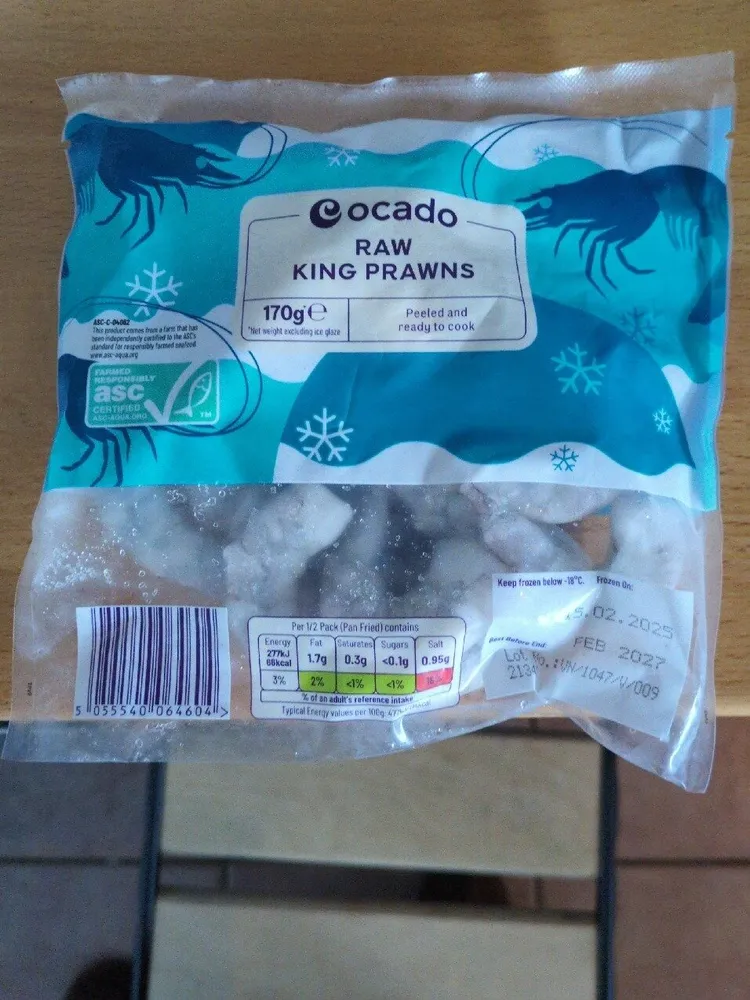 Raw King Prawns (Frozen)