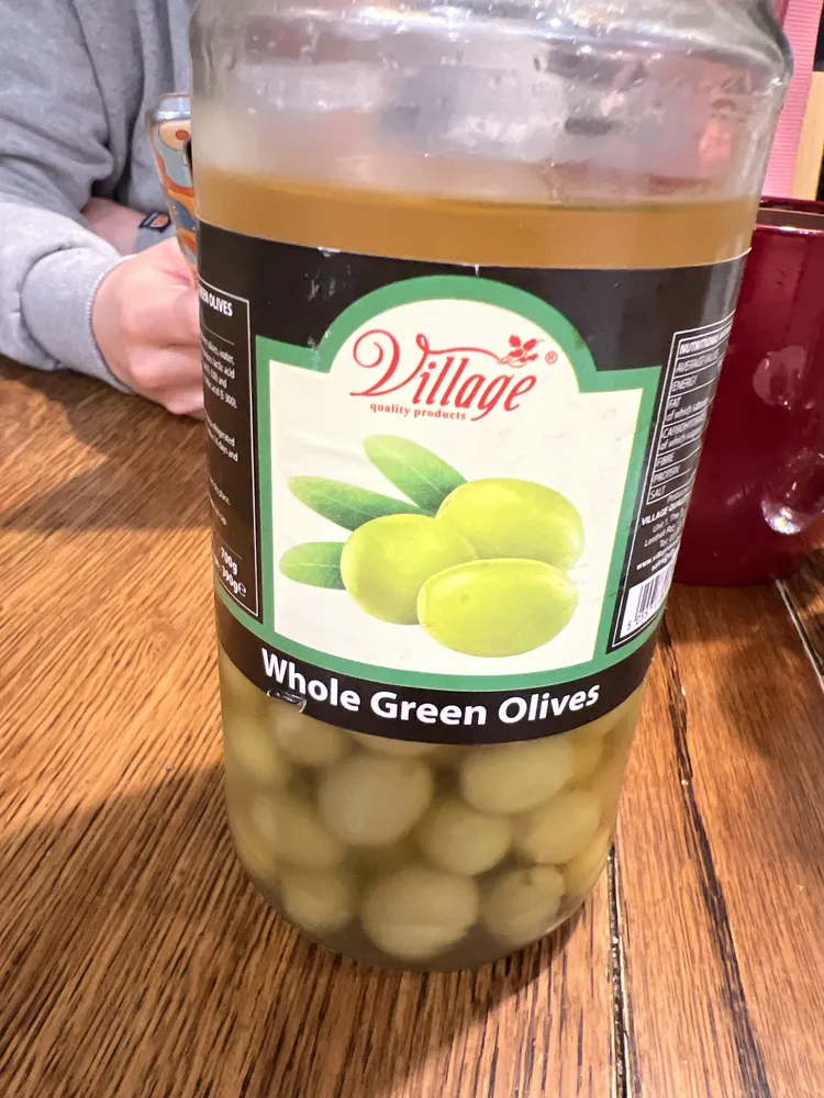 whole green olives in brine