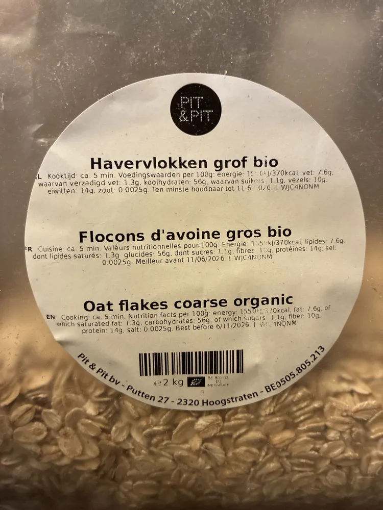 Havervlokken grof bio