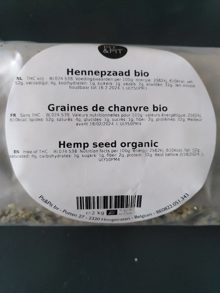 Hemp seed organic