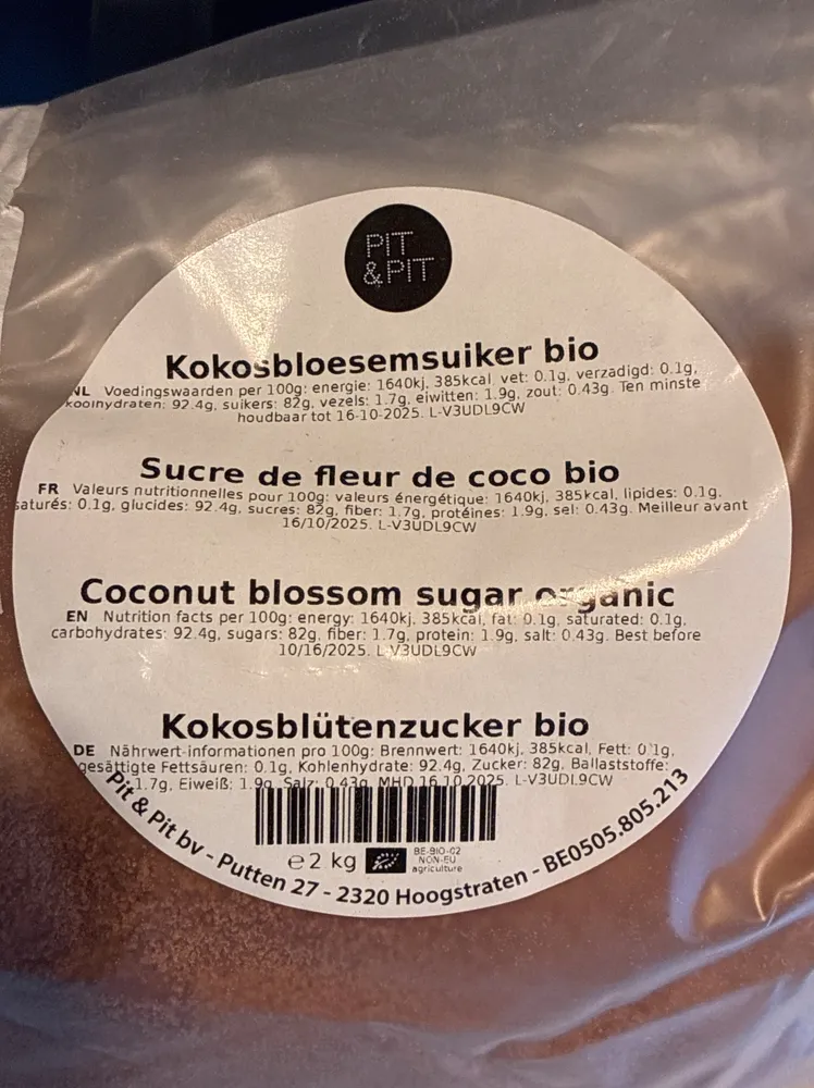 Kokosbloem suiker bio