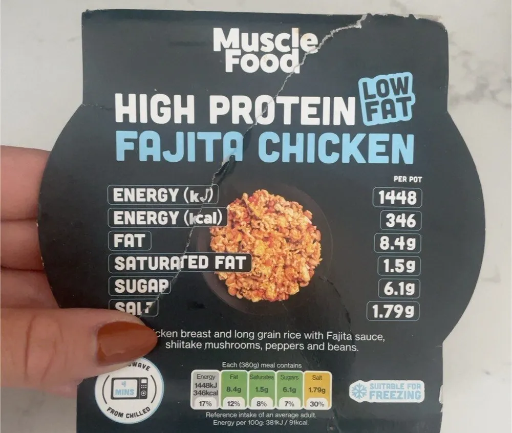 Muscle food chicken fajita