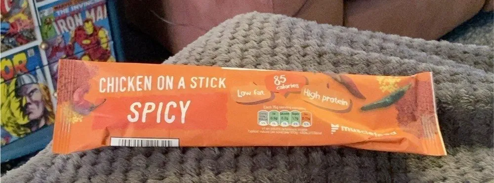 Spicy chicken on a stick