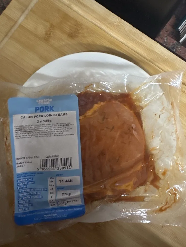 Cajun Pork Loin Steak