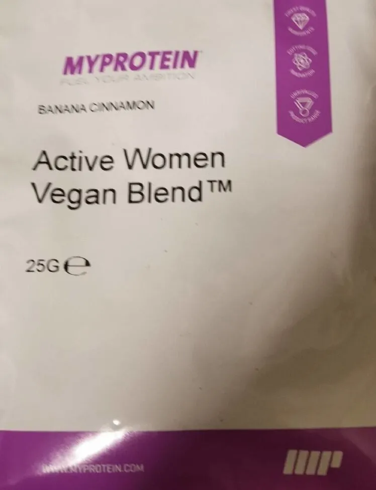 Active women vegan blend banana cinnamon