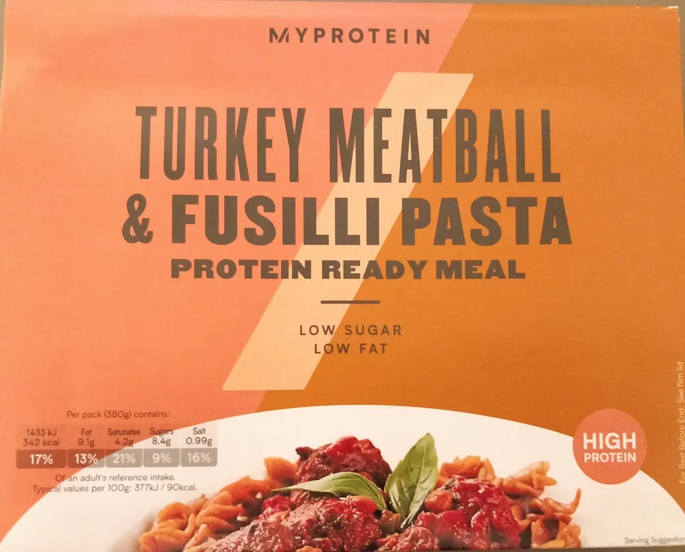 Turkey Meatball & Fusilli Pasta Protein ready meal