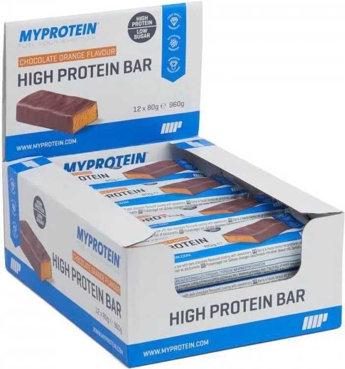 Myprotein High Protein Bar, Vanilla and Honeycomb, 12 X