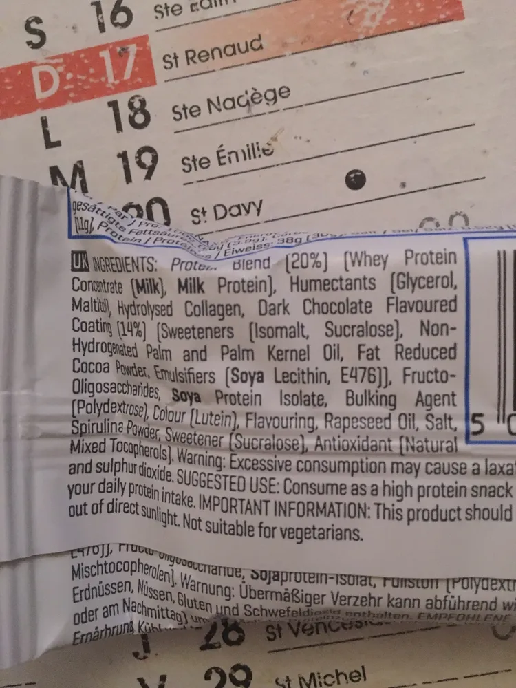 High Protein Bar , Chocolate Mint