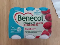 Cholesterol lowering yogurt drink with added plant stanols and raspberry flavour