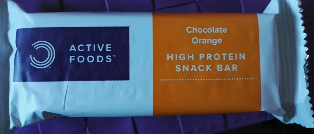 High protein snack bar chocolate orange