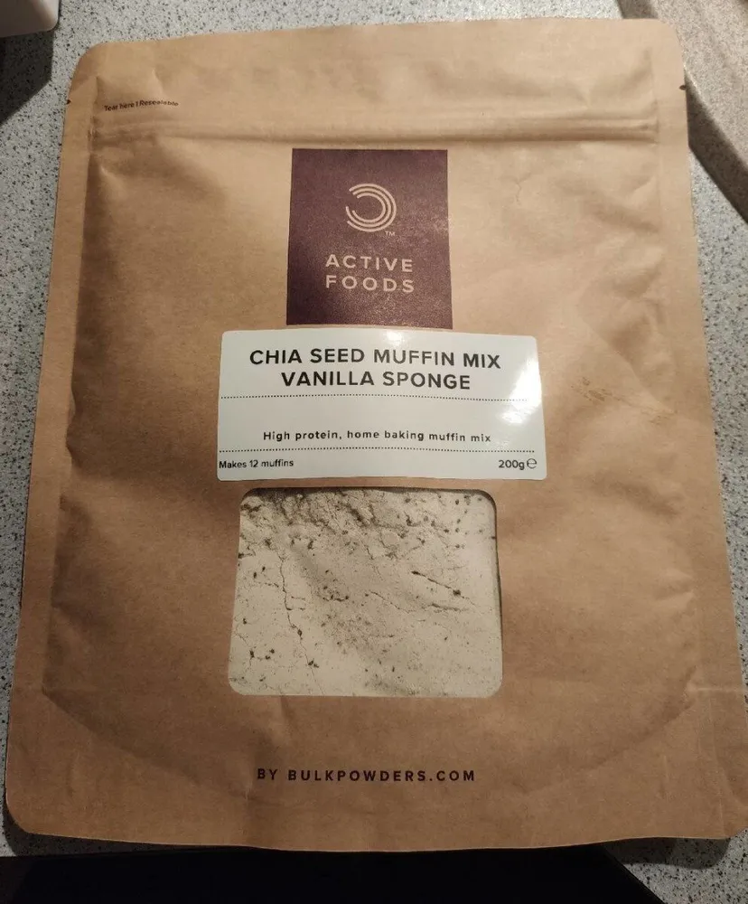 Chia seed muffin mix vanilla sponge
