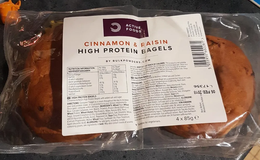Bagels protéinés cannelle raisin