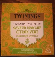 Infusion ayurveda saveur mangue citron vert