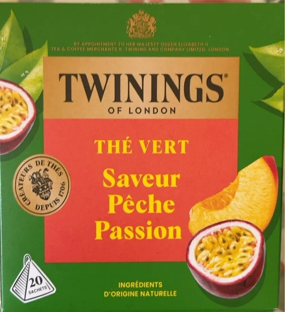 Thé vert saveur pêche passion