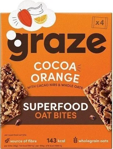 Orange Superfood Bites with Cacao Nibs and Whole Oats
