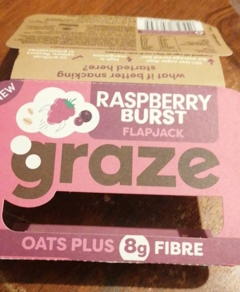 Raspberry burst flapjack