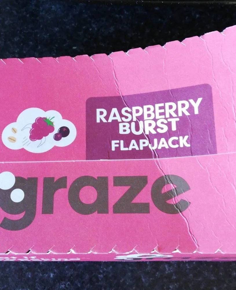 Raspberry burst flapjack