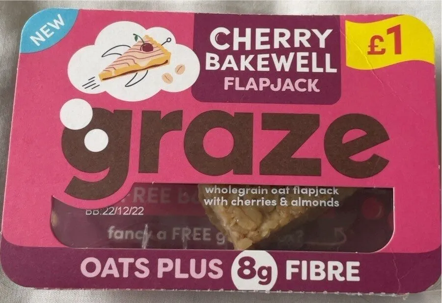 Cherry bakewell flapjack
