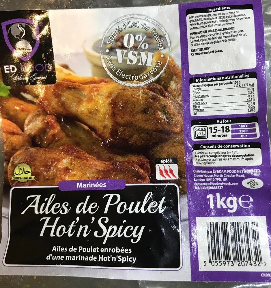 Ailes de poulet hot'n spicy