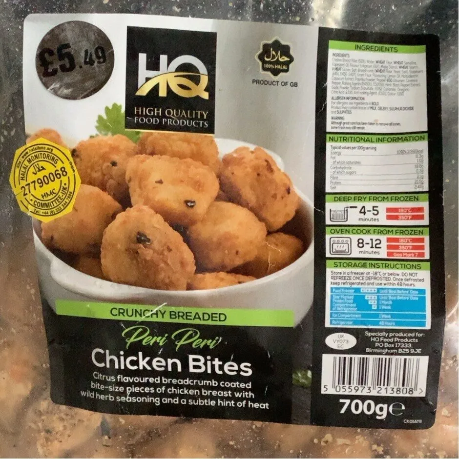 Periperi chicken bites