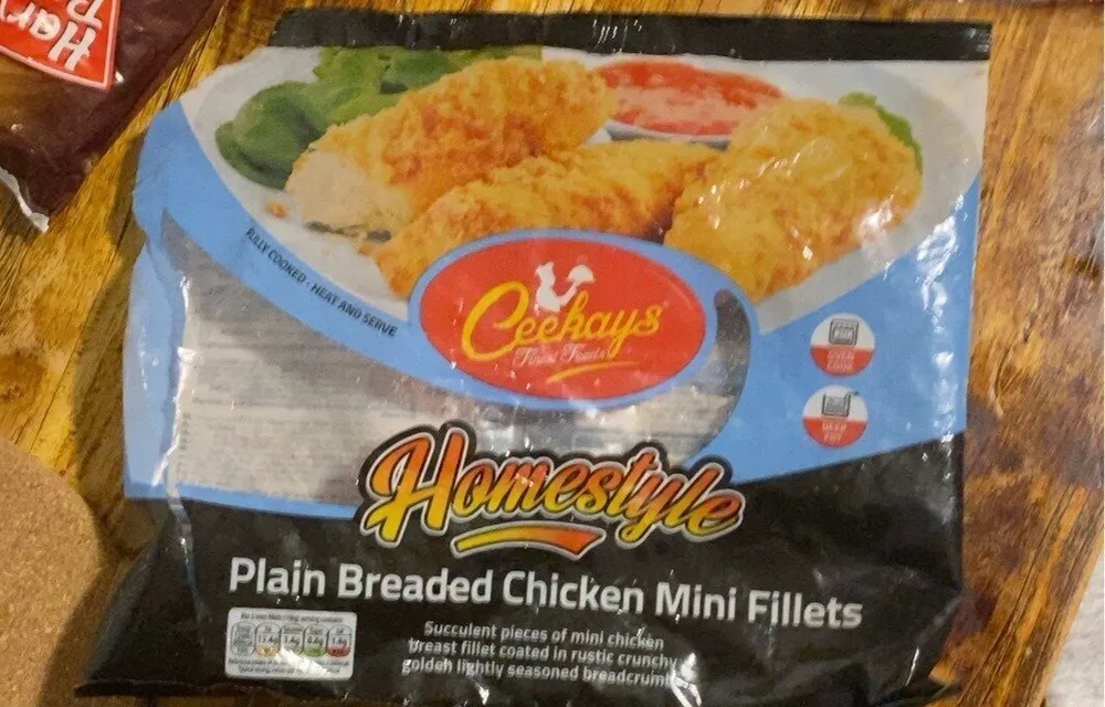 Plain breaded chicken mini fillets