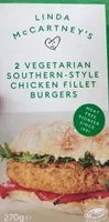 2 vegeterian southern style chicken fillet burgers