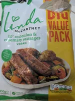 Red onion and rosemary vegan sausages