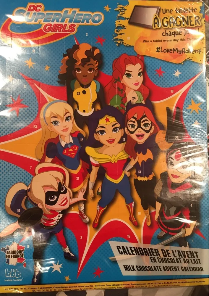 Calendrier de l’Avent en chocolat au Lait DC Super Hero Girls