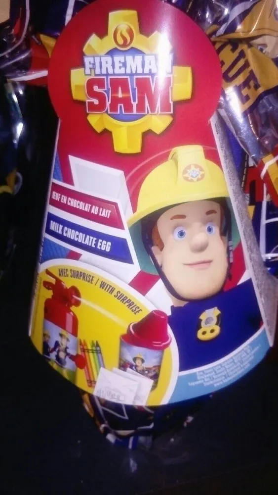 Oeuf en chocolat au lait Sam le pompier