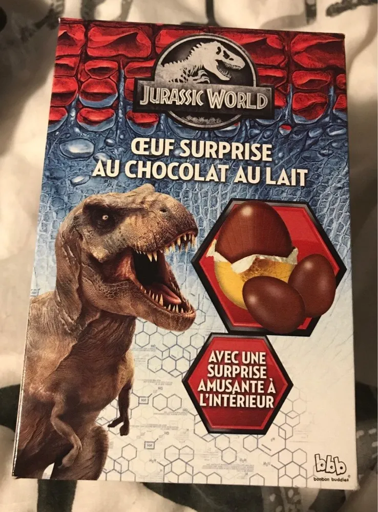 Jurassic World Œuf Surprise au Chocolat au Lait