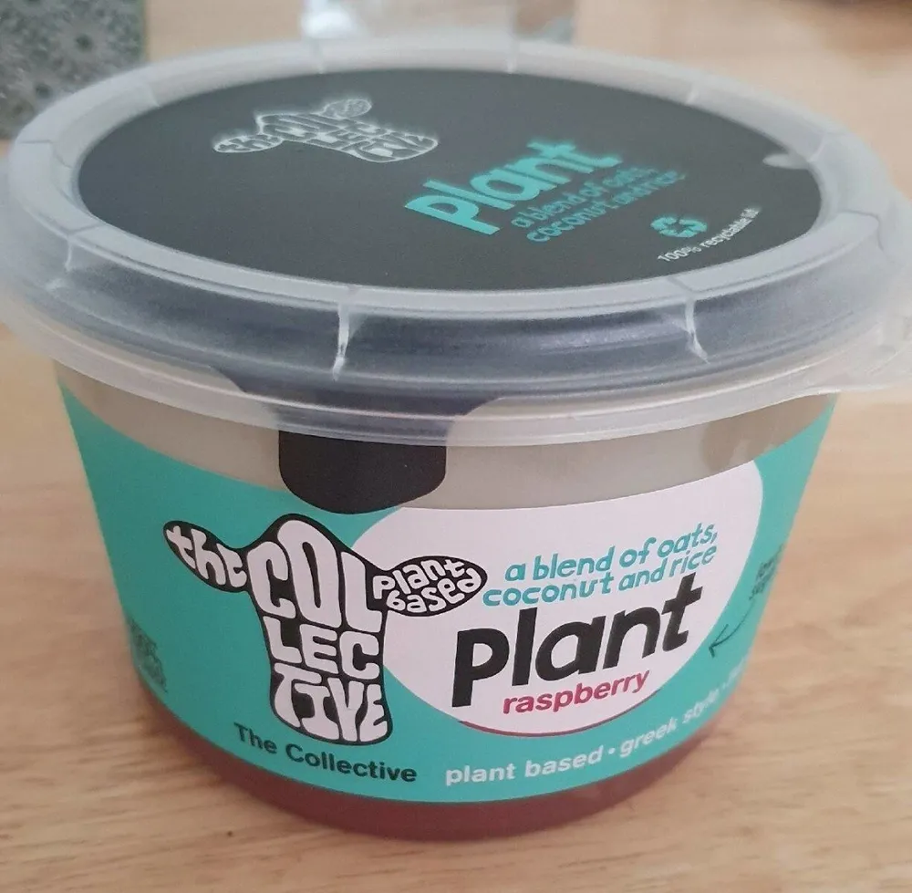 Plant greek style raspberry yoghurt