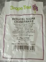 Reduced sugar cranberries