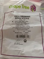 100% organic bran sticks