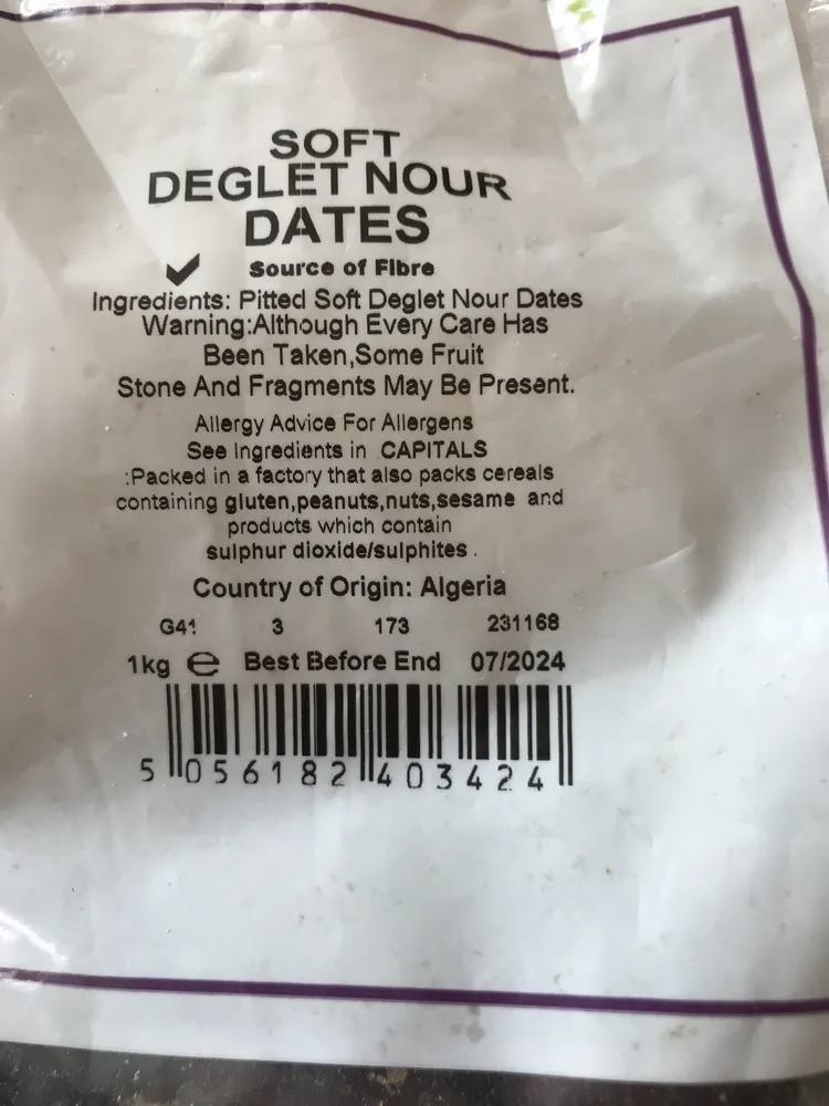 Soft Deglet Nour Pitted Dried Dates