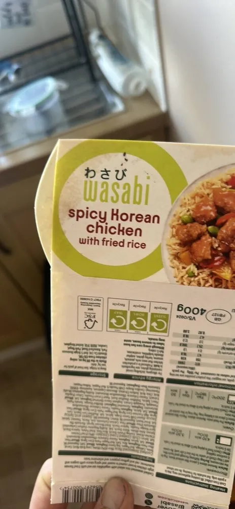 spicy Korean chicken with fried rice