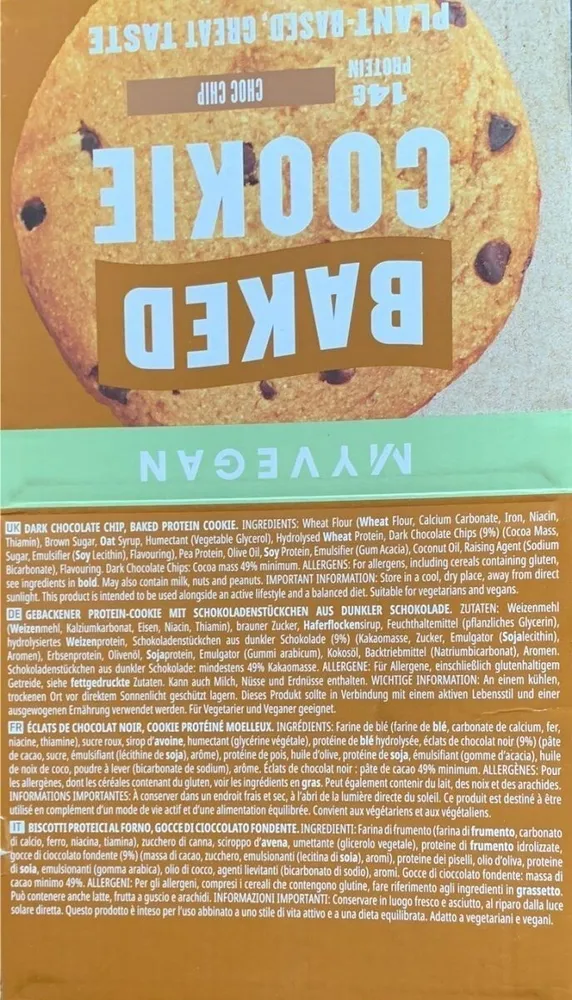 Baked cookie choc chip