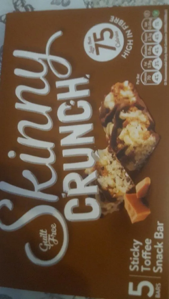Skinny crunch sticky toffee snack bar