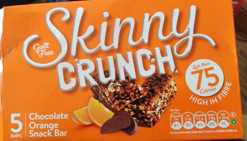 Skinny Crunch Chololate Orange Snack Bar