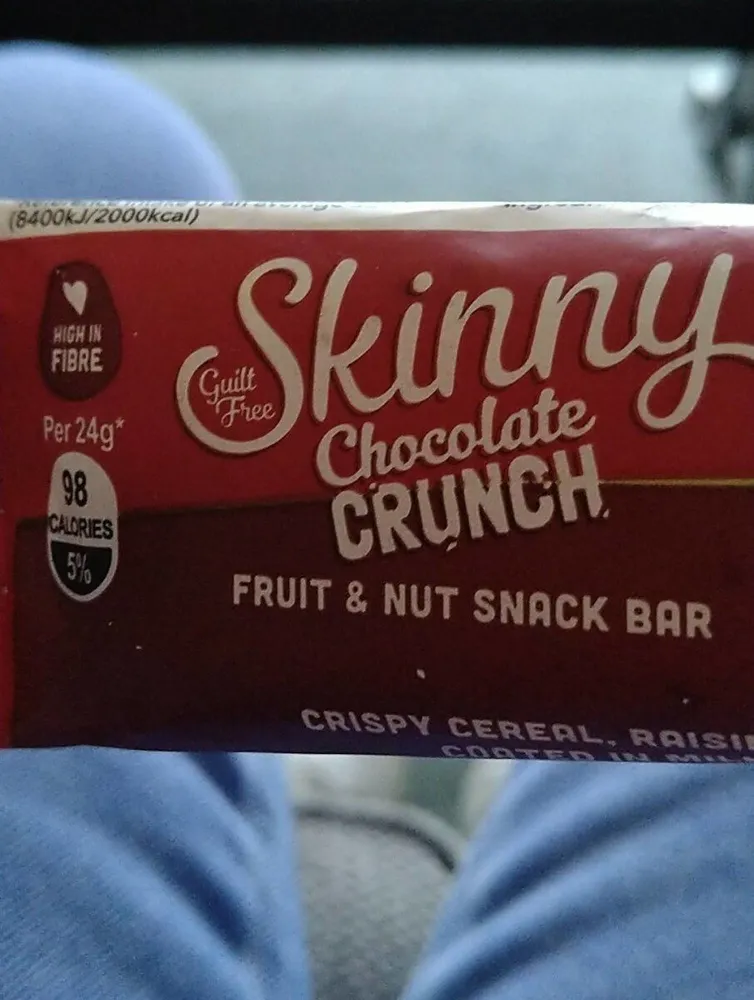 Skinny chocolate crunch bar