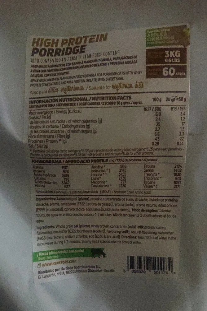 High proteína porridge