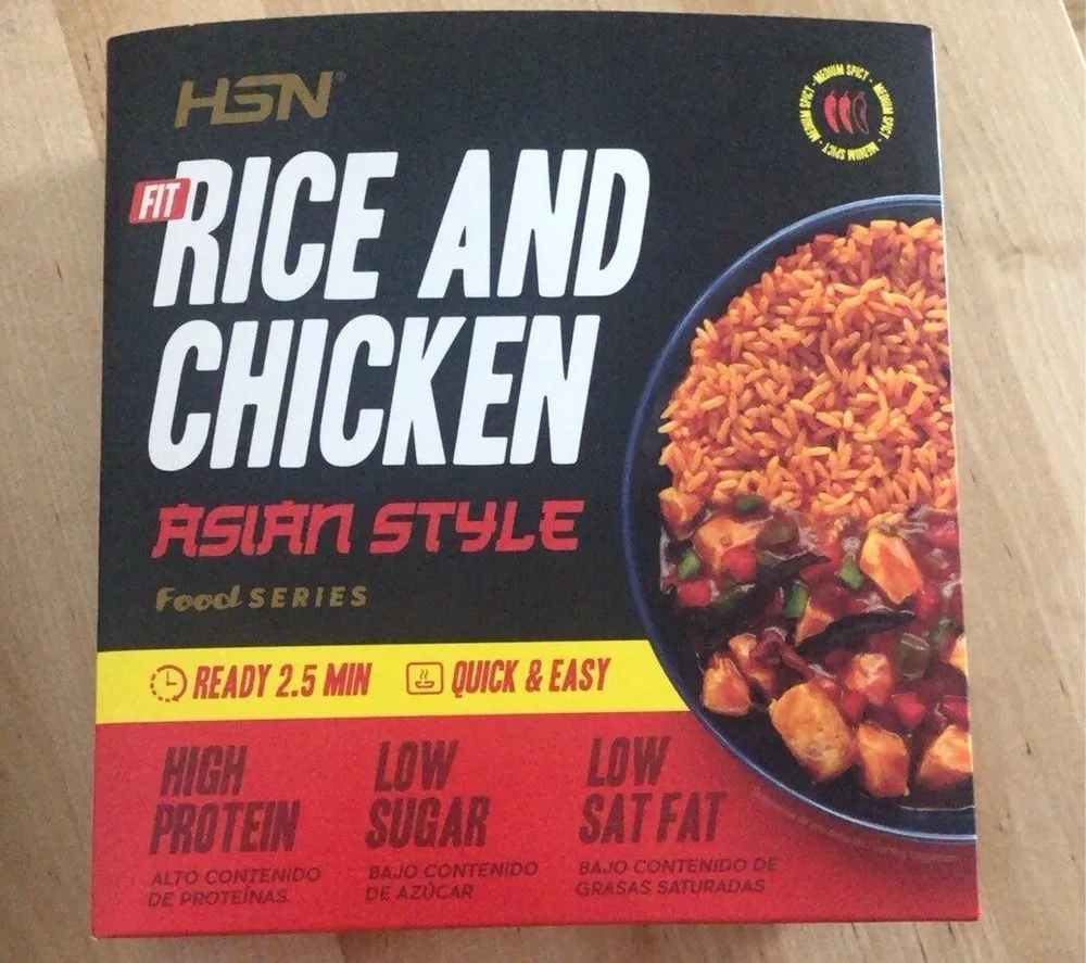Rice and chicken asian style
