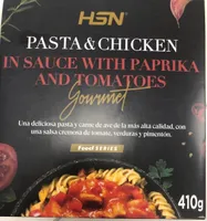 Pasta&Chicken en salsa de tomates y pimientos