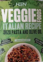Veggie foods Italian recipe orzo pasta and olive oil