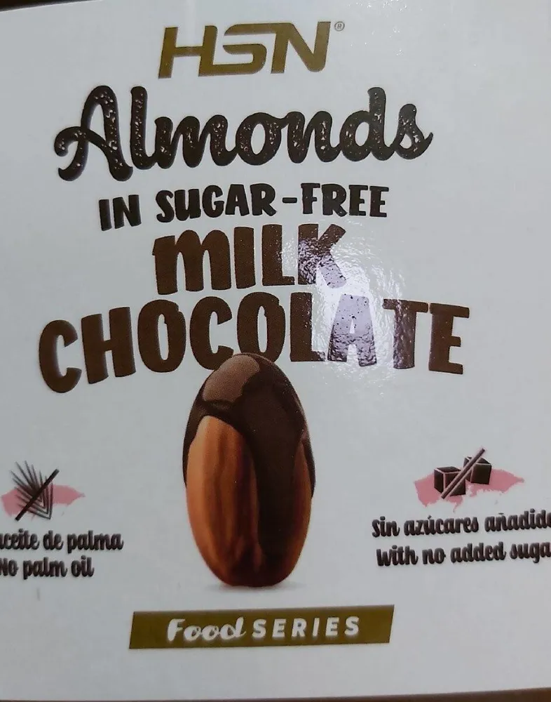 Almonds in sugar-free Milk chocolate
