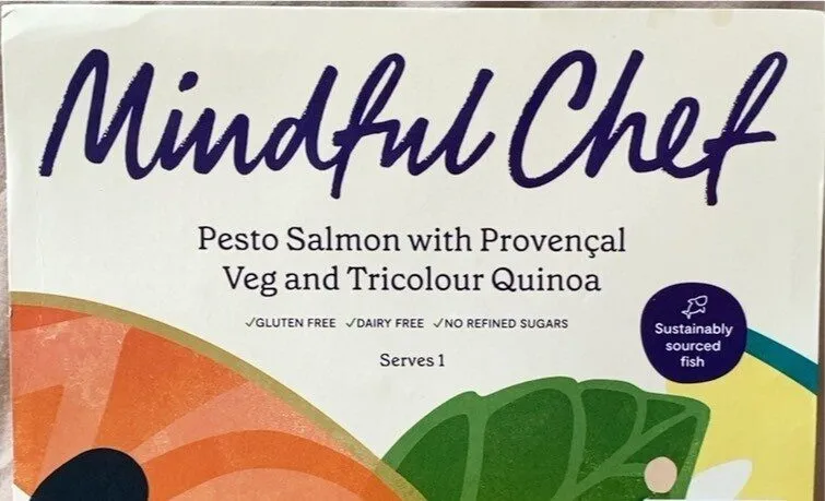 Pesto Salmon with Provençal Veg and Tricolour Quinoa
