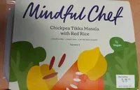 Chickpea tikka masala with red rice
