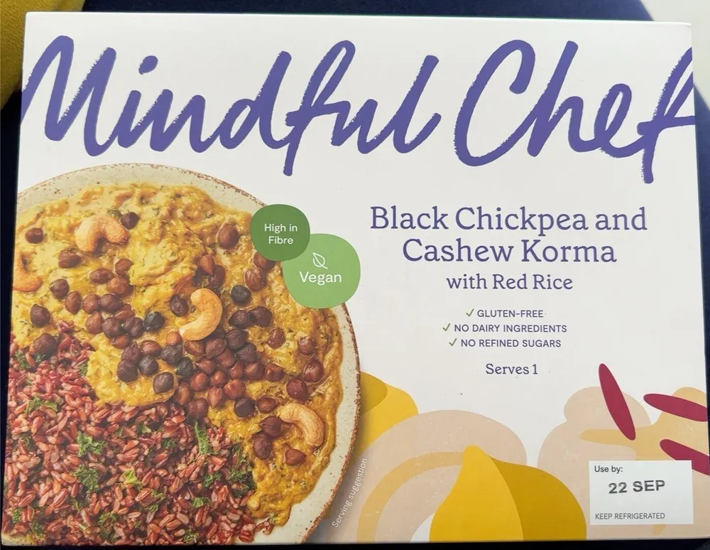 Black chickpea and cashew korma