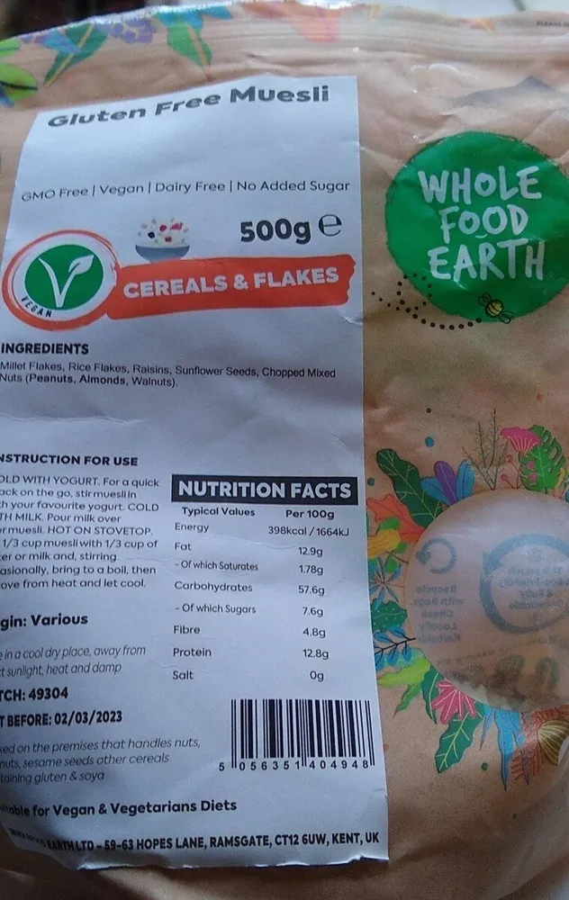 Gluten free Muesli