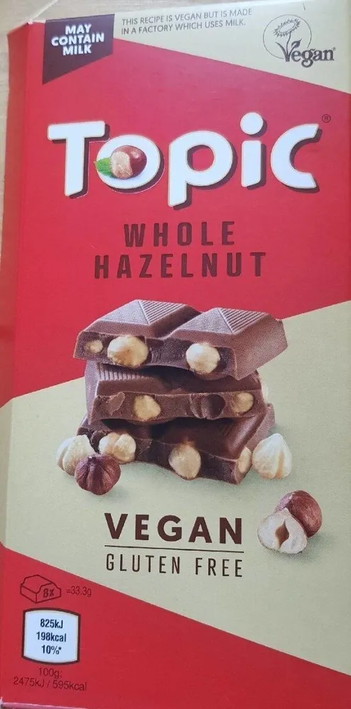 Vegan Topic whole hazelnut