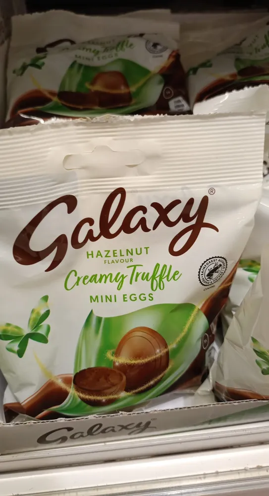 Hazelnut flavour creamy truffle mini eggs imp